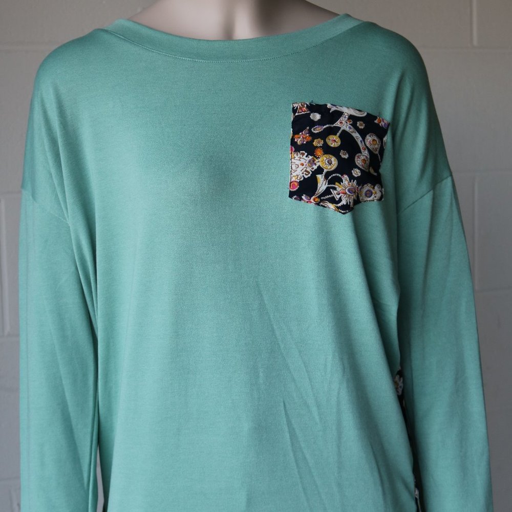 Teal Long Sleeve Top
